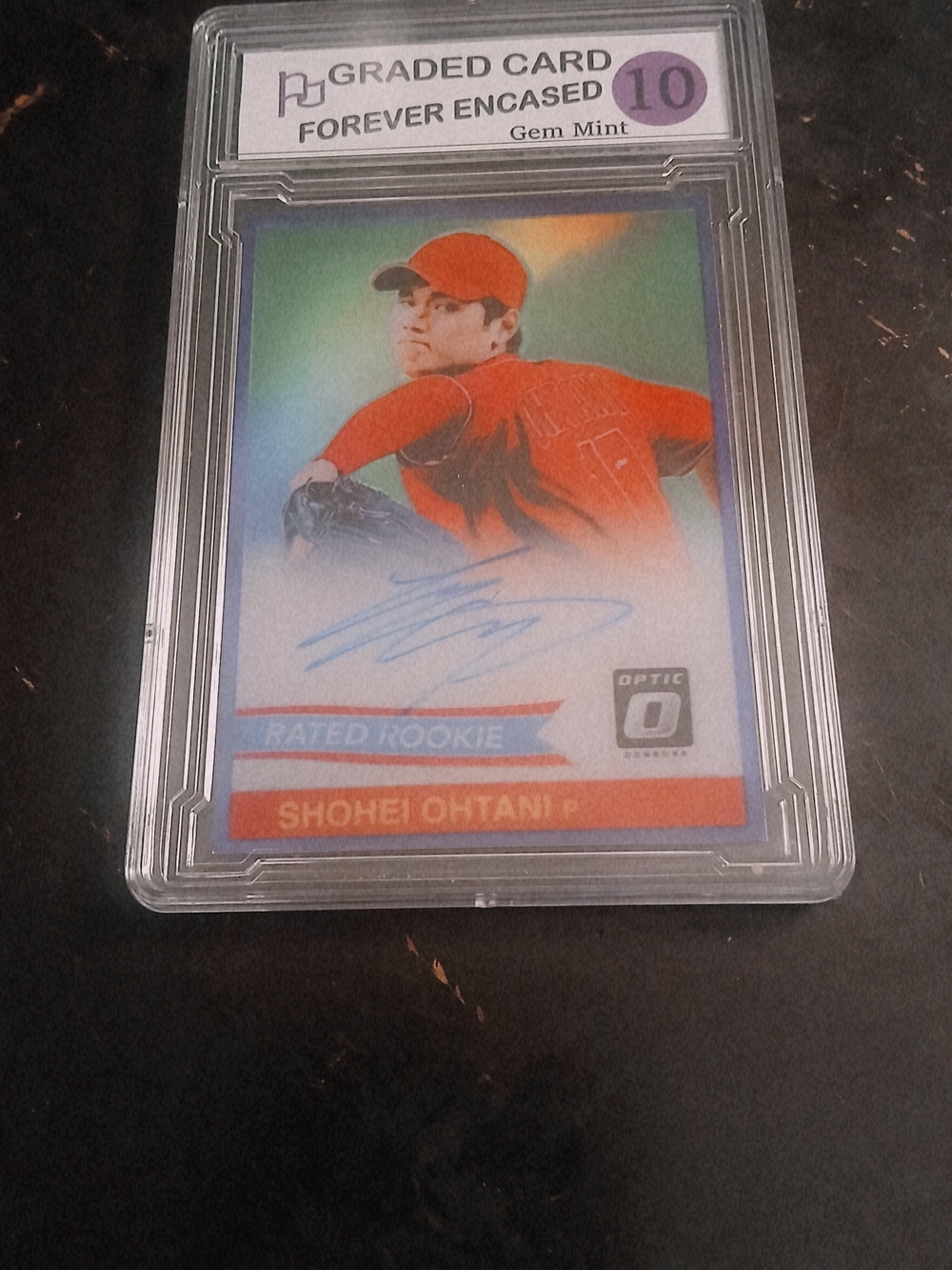 Shohei Ohtani Autographed Facsimile Not Orignal Rookie Card